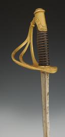 Photo 6 : SABRE D'OFFICIER DE CAVALERIE LÉGÈRE, modèle 1822, signé BARRE À PARIS, Restauration. 31095