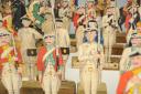 Photo 10 : FRENCH ARMY UNDER LOUIS XVI: STRASBOURG SOLDIERS, Gouache-painted cardboard figurines, Old Monarchy. 33764