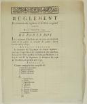 RÈGLEMENT de formation des régimens d'Artillerie au grand complet. Du 20 septembre 1791. 4 pages