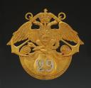 SHAKO PLATE OF THE 29th CREW REGIMENT OF THE RUSSIAN NAVY FLEET, model 1837, Russia, reign of Nicholas I and Alexander II.