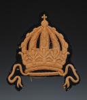 EMBROIDERED CROWN COVER OF SCHABRAQUE OF THE GUIDES OF THE IMPERIAL GUARD, model 1852, Second Empire. 27093-2