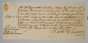 Émigrés. REÇU POUR PENSION MILITAIRE AU CHEVALIER D'ORIANNE COMME VOLONTAIRE AU RÉGIMENT DE LA CHASTRE. 31 août 1813. 18913-45