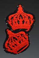 PAIRE DE COURONNES POUR PORTE-MANTEAU TROUPE D'ARTILLERIE DE LA GARDE IMPÉRIALE, Second Empire. 32851