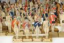 Photo 7 : FRENCH ARMY UNDER LOUIS XVI: STRASBOURG SOLDIERS, Gouache-painted cardboard figurines, Old Monarchy. 33764