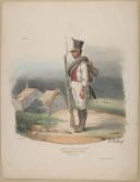 Photo 1 : BELLANGÉ - " Légions Départementales, Compagnies du Centre, de 1816 à 1820 " - Gravure - n° 32 - Restauration