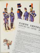 Photo 1 : L'ARMÉE FRANÇAISE Planche N° 102 : "CUIRASSIERS - Trompettes - 1804-1812 (II)" par Lucien ROUSSELOT et sa fiche explicative.