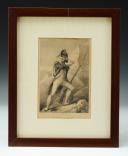 LATOUR D'AUVERGNE : gravure en noir et blanc signée A. Lacauchie, Empire. 18046-11