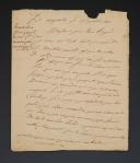 LETTRE AUTOGRAPHE DE JEAN VALLÉE, 3ème régiment d'artillerie de marine, depuis Mayence le 15 juillet 1813, À JEAN-LOUIS BEGOT demeurant dans l'Orne. 18856-12