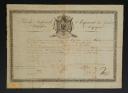 Garde Impériale. CONGÉ DE RÉFORME DÉLIVRÉ À JEAN HODIN, Fusilier au 1er Régiment, 31 juillet 1808. 18907-8