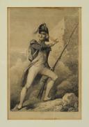 Photo 2 : LATOUR D'AUVERGNE: black and white engraving signed A. Lacauchie, Empire. 18046-11