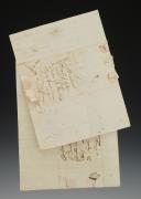 Photo 3 : Conscription. TWO LETTERS FROM VINCENT BESNARD, stationed in Alexandria, ADDRESSED TO NOTARY BOULAY (BOULAIS) on the 18th Thermidor year 12 and the 15th Brumaire year 13. 18902-5