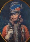 Photo 4 : PORTRAIT OF A HUSSAR OF THE 4TH REGIMENT 1806, AFTER ÉDOUARD DETAILLE, First Empire, 20th century. 26668