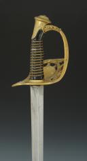 Photo 6 : OFFICER'S SABER OF THE SQUADRON OF THE HUNDRED GUARDS OF EMPEROR NAPOLEON III, model 1854, Second Empire. 22003