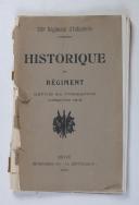 Photo 1 : Historique du 126ème Régiment d’Infanterie depuis sa formation jusqu’en 1919 