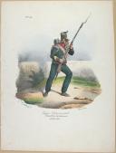 Photo 1 : BELLANGÉ - " Légions Départementales, Bataillons de chasseurs, de 1818 à 1820 " - Gravure - n° 44 - Restauration