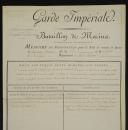 Garde Impériale BATAILLON DE MARINE. Mémoire de proposition pour la solde de retraite en faveur de LOUIS MARIE GOURNAY, Matelot de 1ère classe, mars 1809. 18907-9