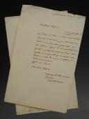 Fédération patriotique du 14 juillet. LOT DE DEUX LETTRES DATÉES JUIN 1790 : l'une autographe du Maréchal de Noailles au Comte de la Tour du Pin (24 juin 1790) ; la seconde autographe signée du Comte de Banne (21 juin 1790). 18915-22