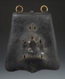 SABRETACHE D'OFFICIER EN TENUE DE CAMPAGNE D'ARTILLERIE À CHEVAL DE LA GARDE IMPÉRIALE, modèle 1854, Second Empire. 33808