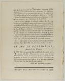 Photo 2 : ORDONNANCE DU ROI, concernant les Embaucheurs & Fauteurs de Désertion. Du 2 octobre 1777. 4 pages