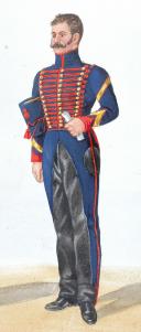 Photo 2 : 1824 Artillerie à Cheval. Maréchal des Logis Fourrier, Lieutenant en petite tenue.