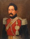 Photo 2 : CAPITAINE DES LANCIERS DE LA GARDE ROYALE : Huile sur toile, Restauration. 29244