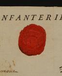 Photo 2 : Infantry Regiment of the King. FULL MILITARY LEAVE ISSUED TO JEAN PONCELET, Company of Beaumont in the Regiment of the King, February 22, 1791. 18908-31