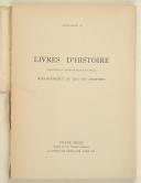 Photo 3 : Pierre BERÈS - Livres d'Histoire provenant principalement de la bibliothèque du Duc de Chartres