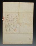 Photo 4 : LETTER WITH BEAUTIFUL COLOR ILLUSTRATION OF JULES BAUCHE, voltigeur hunter of the Imperial Guard, TO HIS PARENTS residing in Sainte-Cécile (Manche), Paris, August 25, 1812. 18880-24