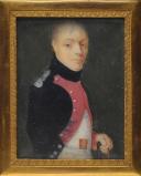 OFFICER OF THE 14th CUIRASSIER REGIMENT, First Empire: miniature portrait. 17173