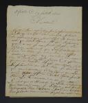 Grande Armée. LETTRE AUTOGRAPHE SIGNÉE DU CANONNIER COURTIN, 3ème régiment, 4è bataillon, 6ème compagnie d'Artillerie de Marine, ADRESSÉE À RENÉ GIBIERGE demeurant à Bellesme dans l'Orne, Erfurt le 29 juillet 1813. 18856-14