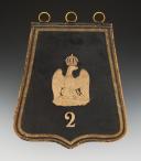 SABRETACHE D'OFFICIER DU 2ème RÉGIMENT DES GARDES D'HONNEUR, modèle 1813, PREMIER EMPIRE. 34343