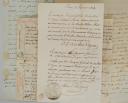 Photo 2 : Émigrés. LOT DE QUATRE CERTIFICATS DE SERVICE POUR OBTENTION D'UNE PENSION. 18913-47