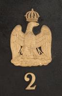 Photo 2 : SABRETACHE D'OFFICIER DU 2ème RÉGIMENT DES GARDES D'HONNEUR, modèle 1813, PREMIER EMPIRE. 34343