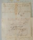 Photo 3 : Émigrés. LOT DE QUATRE CERTIFICATS DE SERVICE POUR OBTENTION D'UNE PENSION. 18913-47