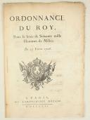 Photo 1 : ORDONNANCE DU ROY, pour la levée de Soixante mille Hommes de Milice. Du 25 février 1726. 18 pages