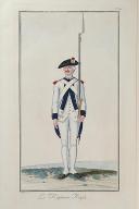 Photo 1 : Nicolas Hoffmann, Régiment d'Infanterie (Royal) au règlement de 1786.