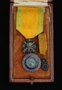 MILITARY AND MINIATURE MEDAL, model 1870, Third Republic. 28155-1