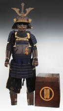 JAPANESE ARMOR OF THE TETSU KURO URASHI NURI GOMAIDŌ GUSOKU TYPE, EDO PERIOD, Mid-19th Century. Inventory number 33678.