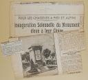 Photo 2 : " Coupures de journaux, Chasseurs à pied " - 1921 à 1925