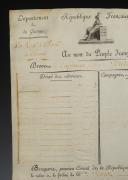 Photo 2 : BREVET DU CAPITAINE SEUZOT Jean François, au 4ème régiment de Chasseurs à cheval, Consulat. 12541-1
