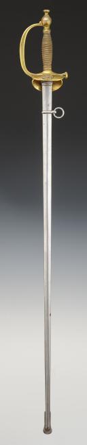 Photo 2 : ÉPÉE D'OFFICIER SUBALTERNE DU SERVICE DE SANTÉ, modèle 1872, lame de 1887, Troisième République. 29607R