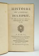 Photo 3 : SAINT-FOIX GERMAIN-FRANÇOIS POULAIN DE : HISTOIRE DE L'ORDRE DU SAINT-ESPRIT, EDITION DE 1766.
