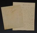 DEUX LETTRES DE L'ADJUDANT MAJOR JEAN SYLVAIN DE FLAMBARD, 6ème voltigeurs, À SA MÈRE, l'une est datée Louvain 18 avril 1814. 18856-16