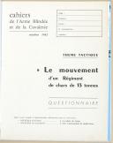 Photo 2 : " Cahiers de l'Arme Blindée et de la Cavalerie " -  Lot de cahiers d'exercices militaire - (1962-1964)