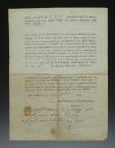 Photo 2 : Conscription. DEPARTURE NOTIFICATION OF CRESPON ANDRÉ DENIS, Supplementary levée of conscripts from the year 1806. 18902-9