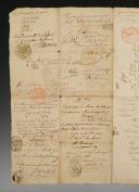 Photo 2 : Grande Armée. 124ème Régiment d'Infanterie de Ligne. ORDRE DONNÉ À MONSIEUR HAMS (?), sergent-major, adjoint de l'Officier payeur, de se rendre au dépôt du régiment à Abbeville (Somme) pour y recevoir sa réforme, Polotzk le 7 août 1812. 18909-3