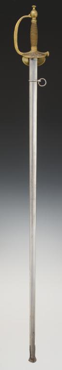 Photo 2 : ÉPÉE D'OFFICIER SUBALTERNE DES SAPEURS POMPIERS, modèle 1872, lamme 1887, Troisième République. 29594