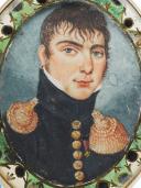 Photo 3 : INFANTRY CAPTAIN OF THE IMPERIAL GUARD, First Empire, Leipsick 1813: miniature portrait. 16833