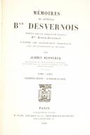 Photo 3 : DESVERNOIS. (Général). Mémoires du Général Desvernois.