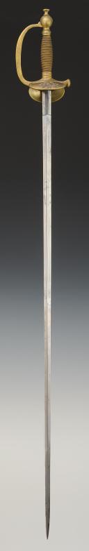 Photo 3 : ÉPÉE D'OFFICIER SUBALTERNE DES SAPEURS POMPIERS, modèle 1872, lamme 1887, Troisième République. 29594